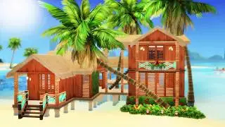 Beach Cabana | Sims 4 Speed Build | Collab w/ JustAntomy
