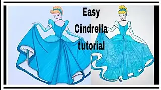 Easy cindrella tutorial #shorts #deepindiy #trendy #needsubs#cute#art #drawing #easy #like #famous