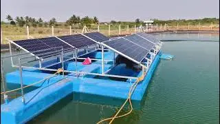 Video Floating Solar 3 HP pumping system on a farm Pond
