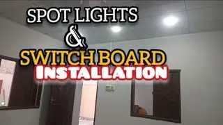 Spot lights & switch board installation ✨👍☑️#spotlight #downlights #switchboard  #installation 