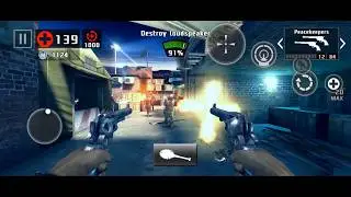 DEAD TRIGGER 2 PEACEKEEPER VS GOLDEN DUAL PEACEMAKER COMPARISON GAMEPLAY 15 M. UNCUT NO HIT RUN #dt2