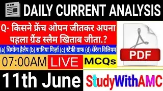11 June 2018 Current Affairs | Daily Current Affairs | Current Affairs 2018
