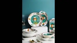 RUMDEC Cartoon Dining Set in Green