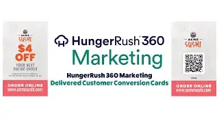 HungerRush 360 Marketing Delivered Customer Conversion Cards