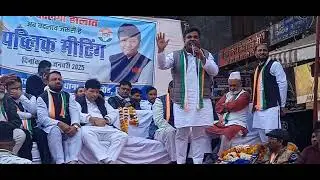 Delhi Election : public meeting in Nabi Karim: speech by Naushad youth Congress