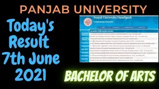 Pu result bachelor's of Arts 1st, 3rd and 5th Semester