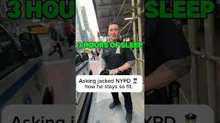 Asking jacked NYPD 👮🏻&zwj;♂️ how he stays so fit. #workout #fitnessmotivation #workout