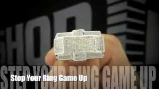 925 Silver Genuine Diamond Hip Hop Micro Pave Cross Style Mens Rings