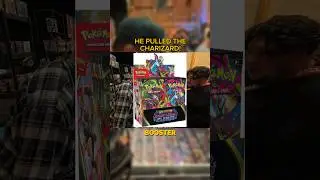 We sold a Phantasmal Flame Booster Box and he pulled the SIR Charizard! #pokemon #fyp #pokemoncards