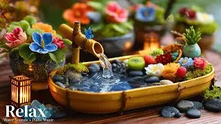 Bamboo Water Fountain + Relaxing Music 🌿 Insomnia Relief, Calm Anxiety & Depression, Deep Sleep