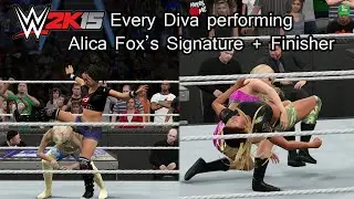 WWE 2K15 (PS4) Every Diva Performing Alica Fox's Signature & Finisher