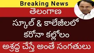 Ts schools ,colleges Corona latest news today |TS Schools, Colleges Corona spread alert latest news