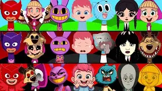 Incredibox Sprunki OC Phase 1 to Phase 3 Bebefinn, Jax (Digital Circus), Masha and the Bear, Owlette