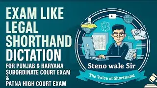 #22 85 WPM EXAM LIKE LEGAL SHORTHAND DICTATION FOR PUNJAB AND HARYANA SUBORDINATE COURT SKILL TEST 