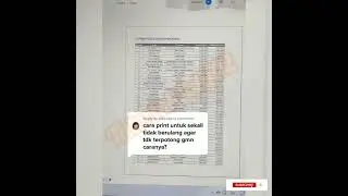 cara print file excel agar tidak terpotong
