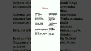 Latest cabinet ministers in India 2022 I Shorts