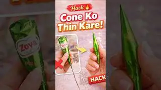 ✨Market cone hack | Thin mehndi lines using tape & pin📌✨#mehndicone #shorts #conehack