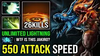 WTF 550 ATTACK SPEED Unlimited Lightning Super Right Click Butterfly Carry Jakiro Dota 2