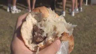 Elberta German Sausage festival prep from 2019