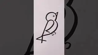 Simple  Bird Drawing  #drawingtutorial #draw