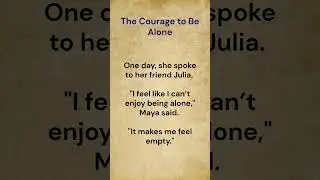 The Courage to be Alone || Learn English! 🚀 #learnenglish #shorts #viral #viralshorts