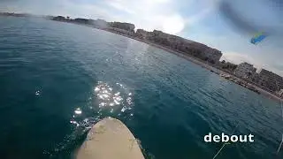 Kite-Big-Foil = kite with a wingfoil board - light wind