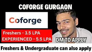 New job vacancy for freshers and undergraduates in Gurgaon | Coforge  Gurgaon 