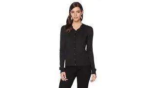 Pamela Dennis SemiFitted Cardigan with Skull Buttons