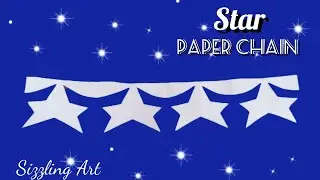 How to make Star Paper Chain | Paper Cutting Star | Christmas Decorations Diy | Paper Crafts