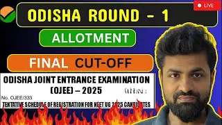 Ojee Round 1 allotment cutoff live