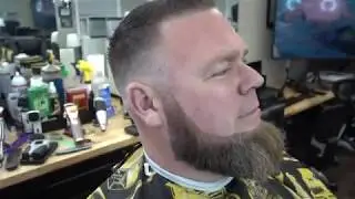 HOW I DO A TIGHT HIGH FADE AND HOW I USE THE SHEARS AT TOP AND ALSO HOW I DO THE BEARD