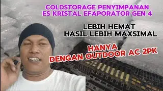 COLD STORAGE OF CRYSTAL ICE STORAGE IN PATI USING 2PK OUTDOOR AC.