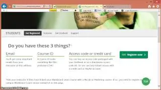 Registering for MyStatLab