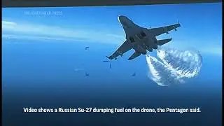 DECLASSIFIED | Russian jet dumps fuel on drone over Black Sea, US military video shows