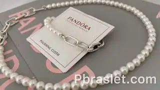Комплект браслет и колье Pandora Me с жемчугом (599694C01,399658C01)