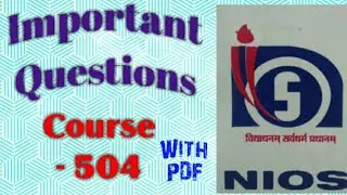 D.El.Ed. Questions for course 504 in Assamese