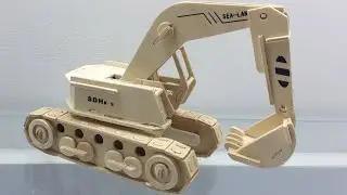DIY 3D Woodcraft Construction Kit Excavator