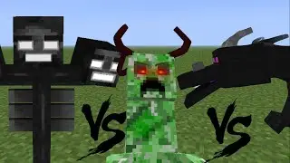 WITHERZILLA vs EXECUTOR DRAGON vs ULTRA CREEPER TITAN: MCPE MOB BATTLES!