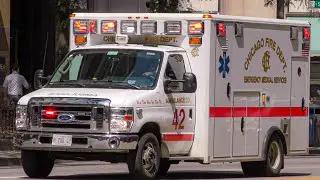 Chicago Fire Dept. Ambulance 42 Responding x2