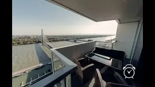 Top Modernes City Apartment mit Blick &uuml;ber ganz Wien und Donau -Marinatower