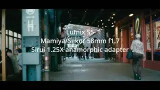 Sirui 1.25X anamorphic adapter on the Mamiya/Sekor 58mm f1.7 Lumix S5 V-LOG FF 4K 24p 16:9 v-log