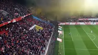 1.FC K&ouml;ln - Dynamo Dresden Pyro im Dresdner Block