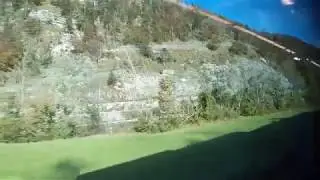 Ride in Austria, way to Hallstatt - train from Ebensee to Mitterwei&szlig;enbach