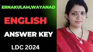 Ernakulam wayanad English  answer key 2024 malayalam |english Sruthys learning square