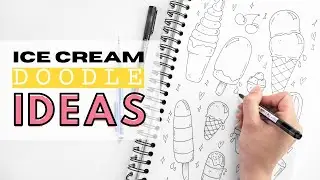 ICE CREAM DOODLE Ideas | Step By Step | DOODLE WITH ME
