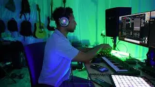 Playin beats at night