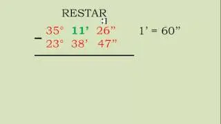 ¿Cómo RESTAR ángulos con grados, minutos y segundos?