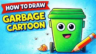 How To Draw  Garbage Bin | LBA Drawings