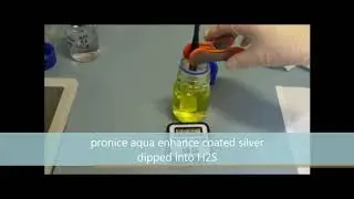 H2S testing of pronice aqua enhance coated silver surface