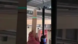 Smart using a laser to measure the height of the ceiling frame so it can be the same #shorts
